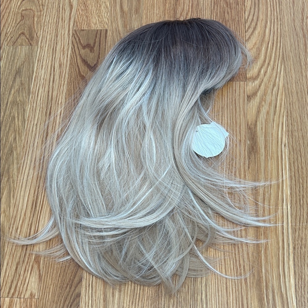 Natural Look Ash Blonde Ombre Wig one size adult adjustable synthetic hair